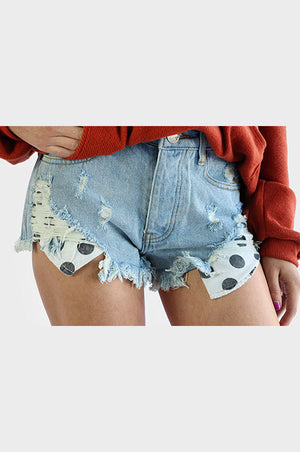 Distressed Denim Short