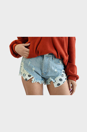 Distressed Denim Short