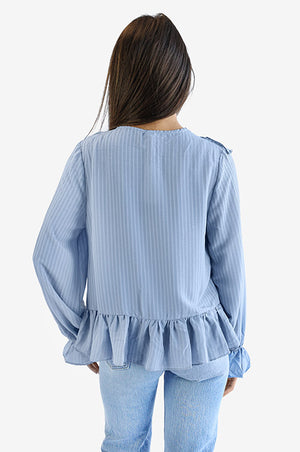 Ruffle Long Sleeves Top