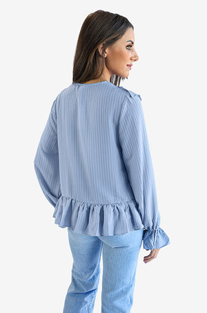 Ruffle Long Sleeves Top