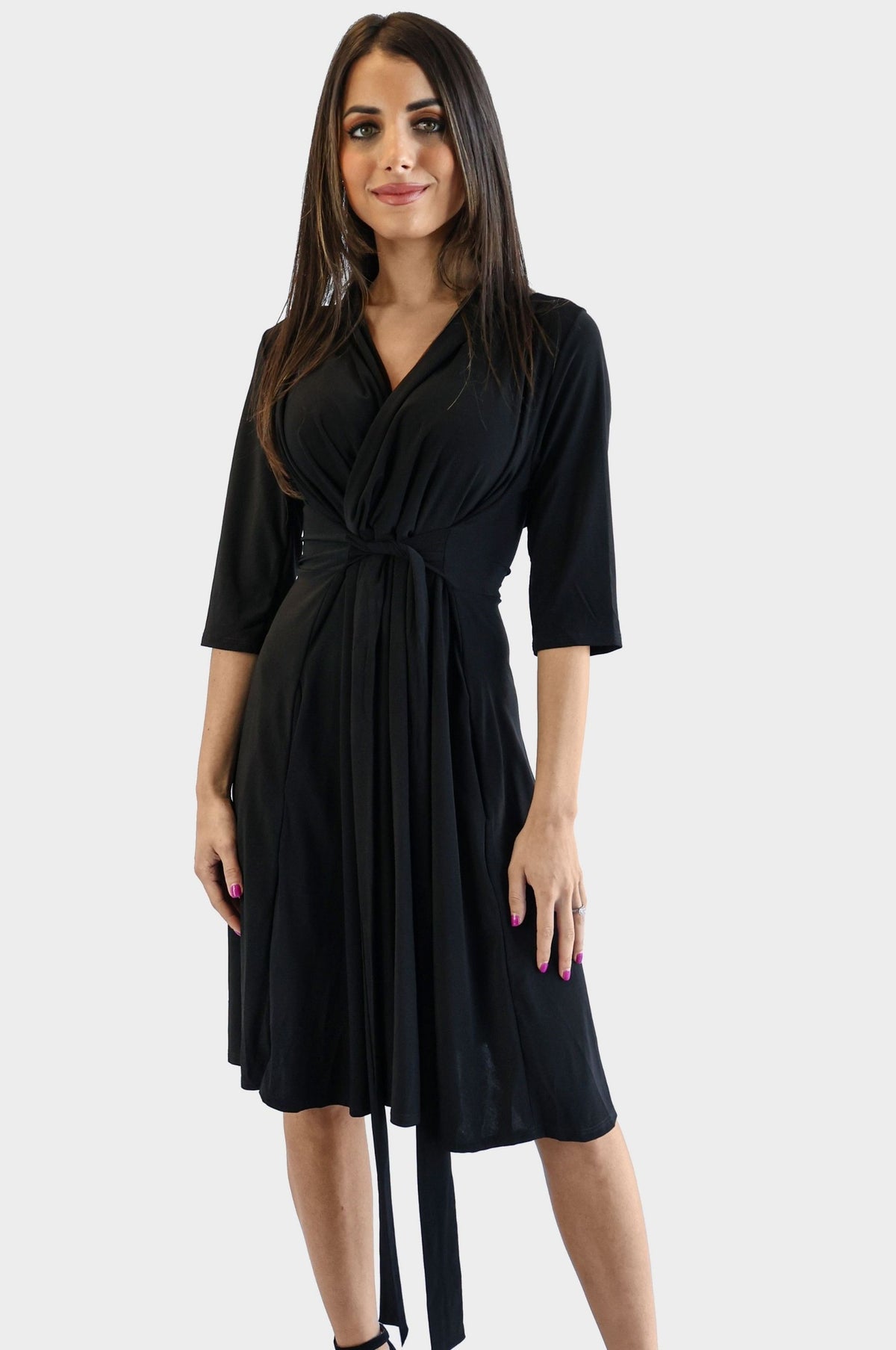 Black Wrap Dress - Aquablue Boutique