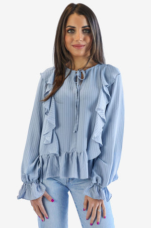 Ruffle Long Sleeves Top