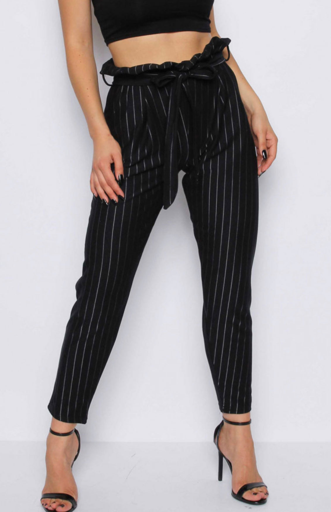 Cigarette trousers with permanent crease Woman, Blue | TWINSET Milano
